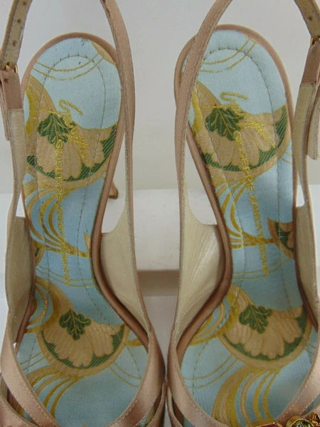 GIUSEPPE ZANOTTI JEWELED ANKLE STRAP SATIN HIGH HEEL SANDALS EURO 40 M $995.00!