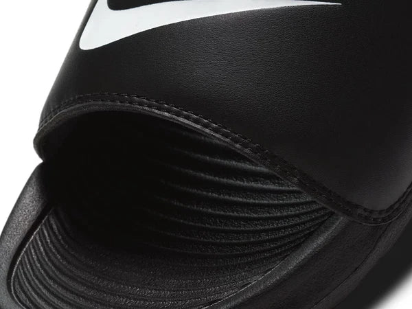 NIKE Victory One Slides Women's Black & White Swoosh Sandals SZ 10 New