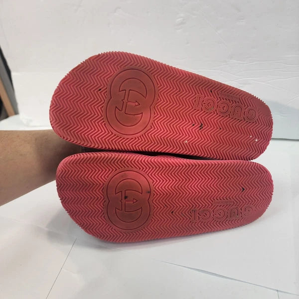 Gucci Womens Rubber Web Striped Sandals Slides size 36 #Q#