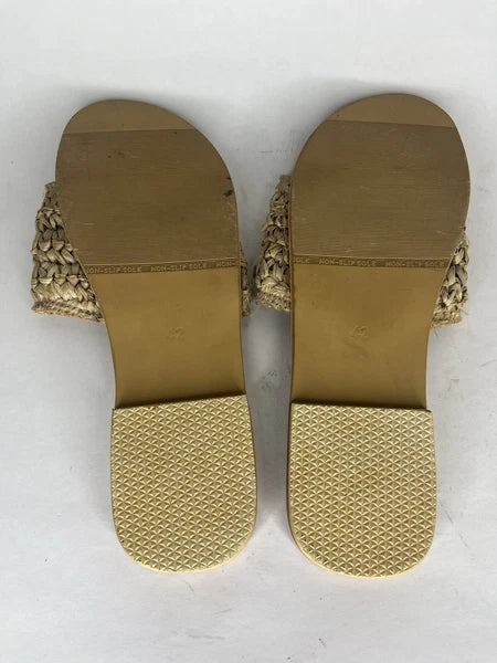 Style Park 1 Tan Brown Synthetic Non Slip Slides Sandals Women Sz 42 EU/ 11M US