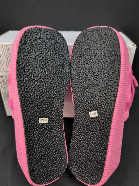 Fashion Double Buckle Slide Sandal Womem's US 7 Pink (60900)