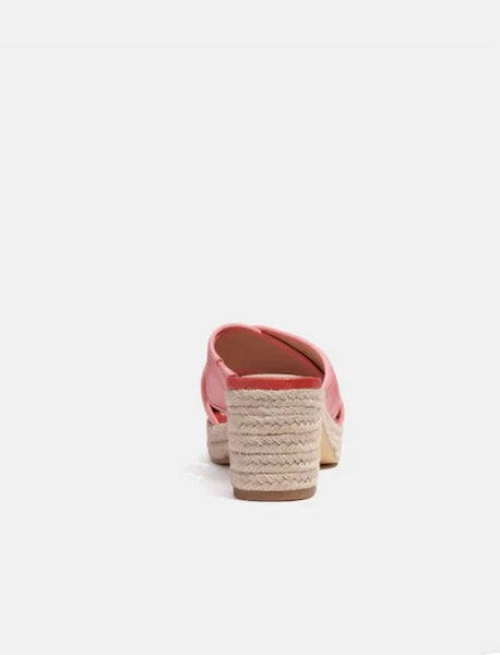 COACH ESPADRILLE SLIDE-ON SANDALS SLOAN IN PINK LEMONADE SIZES 10