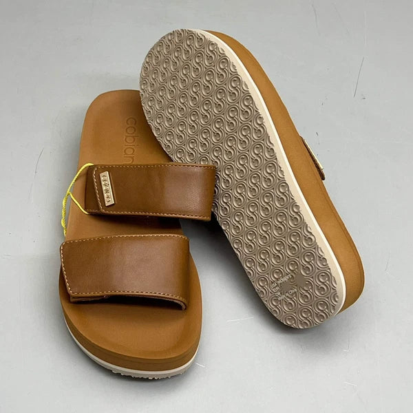 COBIAN Dana Rise Elevated Flatform Style Slide Women's Sz 9 Tan DNA24-230-09