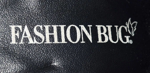 Fashion Bug Black Faux Leather Open Toe Womens Slide Wedge Sandals Size 8.5M