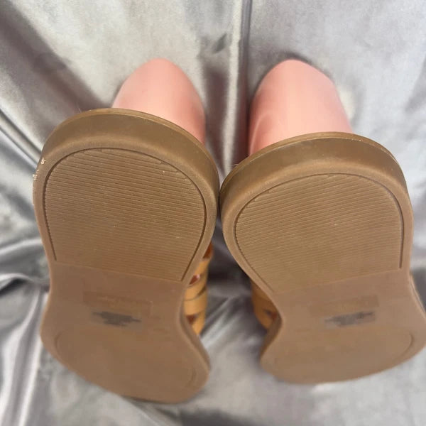 Crown Vintage Aravedi Sandals Women’s 11 Tan Cognac Toe Loop Summer Fashion Shoe