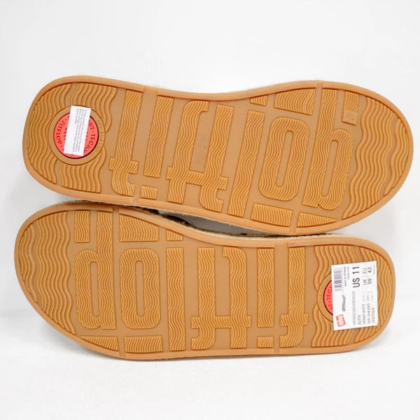 Fitflop F-Mode Leather Urban White Cross Flatform Slide Sandals Women's Size 11