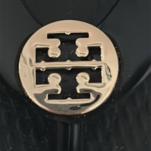 TORY BURCH Perfect Black Flip Flops Thong Logo Women’s Size 5