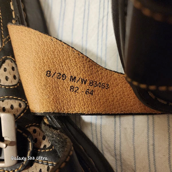 Vintage Y2K Born Sandals Womens Sz 8 Style B3463 Unisex Chunky Black