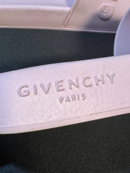 Givenchy Pink Platform Rubber Pink Logo Slide On Pool Sandal Flip Flop Flat 41