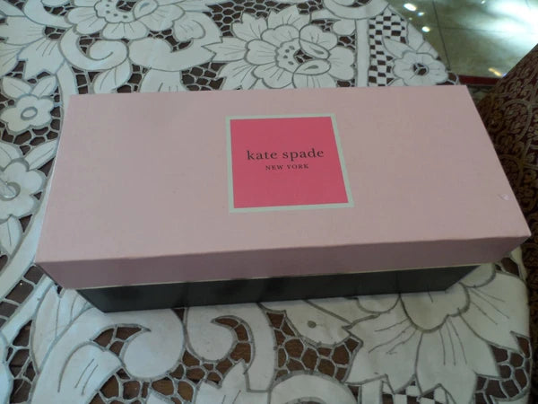 New Kate Spade New York Pink Madras Bikini Bow Slide Size 6.5B