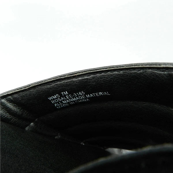 Report Rosalee Puff Slide Sandals Studded Sz 7 Black Faux Leather Square Toe