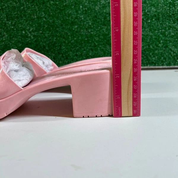 Steve Madden Harlin Platform Slide Sandals Block Heel Pink Y2K Style Womens 7 M