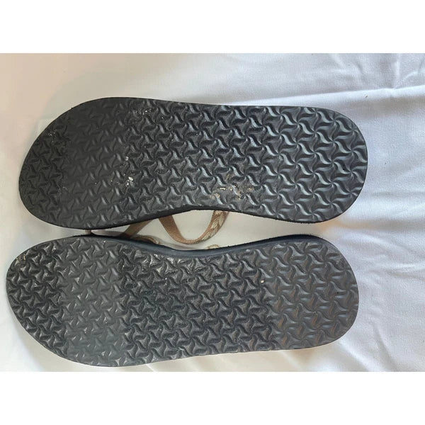 TEVA Women's Flip Flops Sandals Black Beige Strappy Casual Shoes