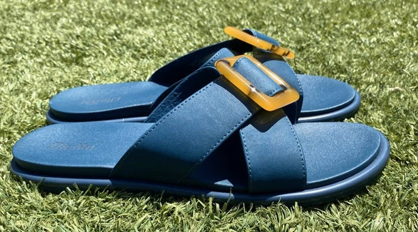 Olukai LA'I Slide Sandals Women’s Size 9 Blue Comfort Style 20511-7575