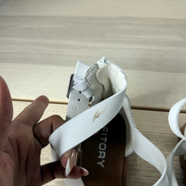 FITORY Women Flat Sandals With Casual Fashion Slides Open Toe Strap Zipper 8