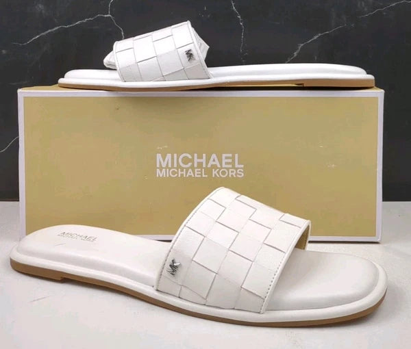 MICHAEL Michael Kors Hayworth Slide, Optic White 1, sz 10M