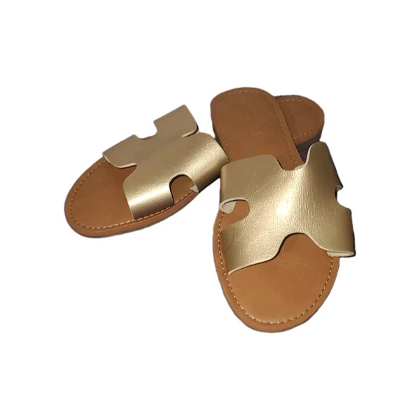 KOLILI Womens Flat Slide Sandals Summer Fashion Sandals Comfy Size 6