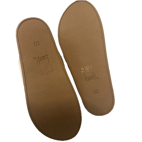 BEEK Ivory Hen Leather Platform Slides Sandals Size 10 NEW