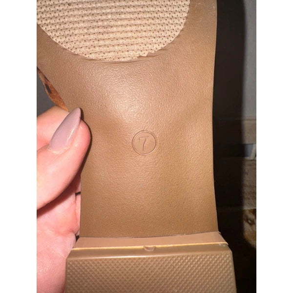 Comfort Est 1946 Leopard Jeweled Embellished Slide Sandals Fashion Shoes Size 7