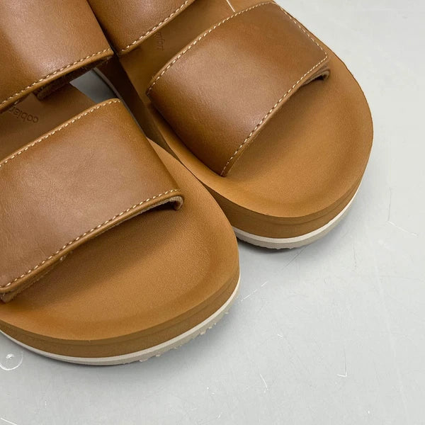 COBIAN Dana Rise Elevated Flatform Style Slide Women's Sz 9 Tan DNA24-230-09