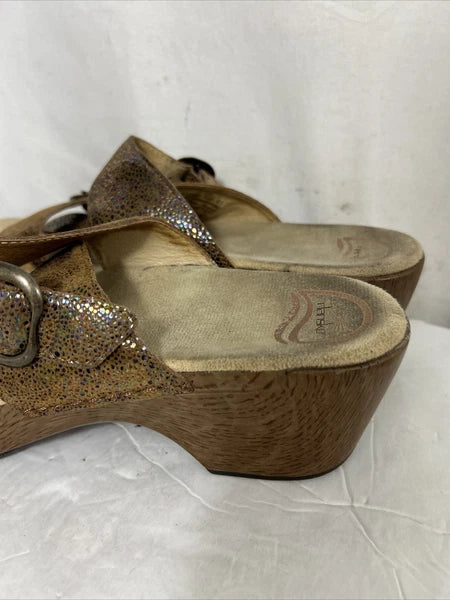 Dansko Sophie Iridescent Double Strap Clog Slide Sandals Sz 41 US Size 10.5 - 11