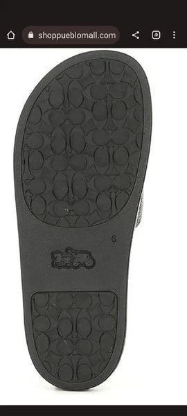 NWT Coach Udele Sport Slide - Rexy and Carriage Black Size 7