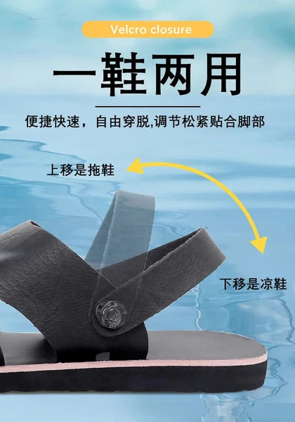 Roman Style Mens Open Toe Slingback Buckle Flats Summer Slipper Sandals Beach Sz