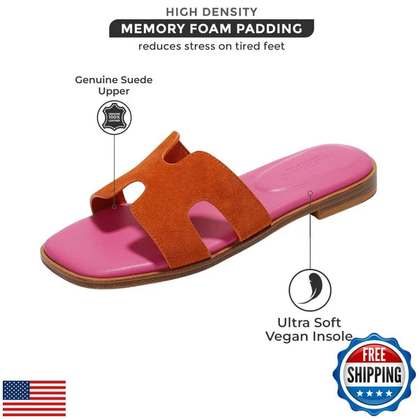 Project Cloud Fashion Flat Summer Sandals for Women 2025 - Leather Womens San