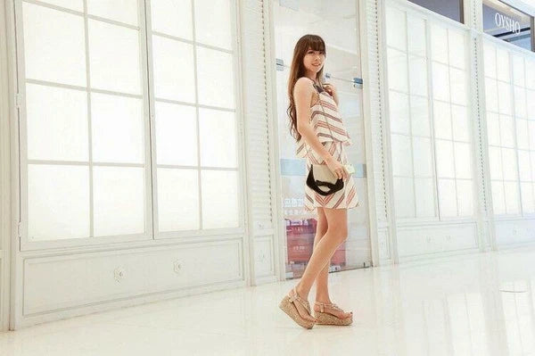 Beaded Women's Flip Flops Platform Sandals Shoes Wedge Heel Bling Roman Fashion