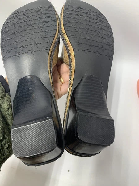 Soft Style Hush Puppies Women's 9M Block Heel Slip-on Slide Sandal