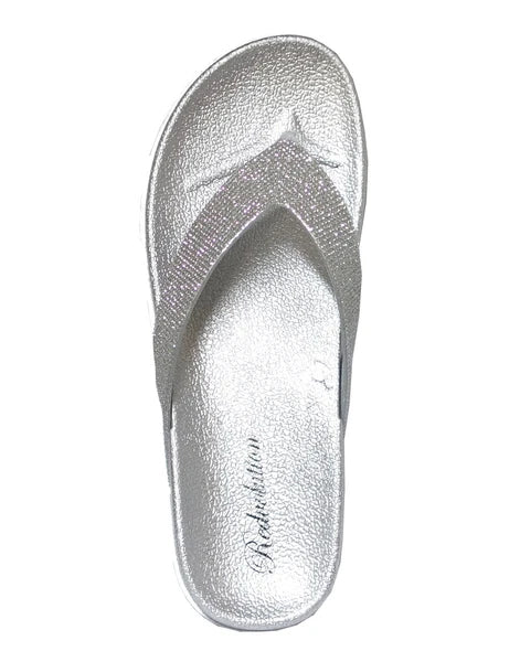 NEW Women's Fashion Glitter Thong Flip Flop Rhinestone Sandals Soft Rubber Sole