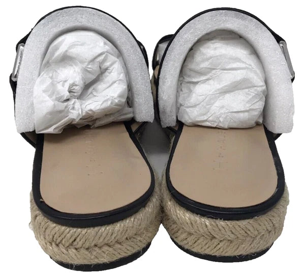 H By Halston Women's Savannah Slip On Slide Sandals W/Toe Ring Black Size:7.5