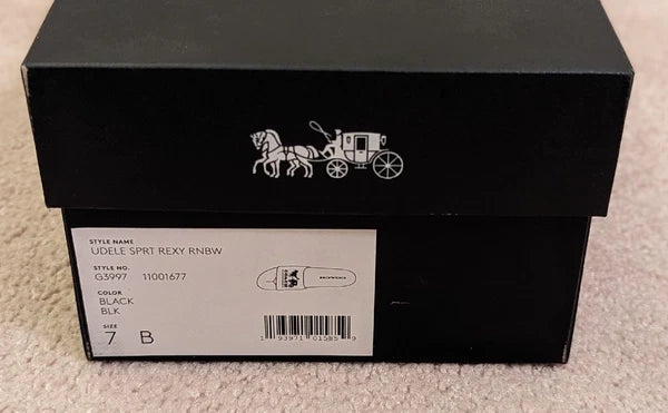 NWT Coach Udele Sport Slide - Rexy and Carriage Black Size 7