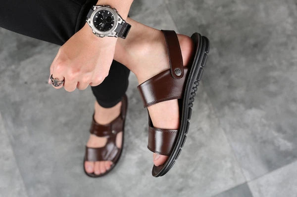 Mens Open Toe Sandals Slingback Slippers Summer Flat Beach Casual Fashion Shoes