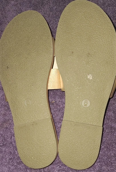 KOLILI Womens Flat Slide Sandals Summer Fashion Sandals Comfy Size 6