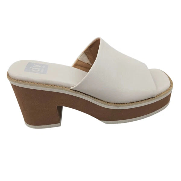 Dolce Vita Women's Nikole Platform Heel Slide Sandals White Size 8.5