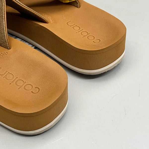COBIAN Dana Rise Elevated Flatform Style Slide Women's Sz 9 Tan DNA24-230-09