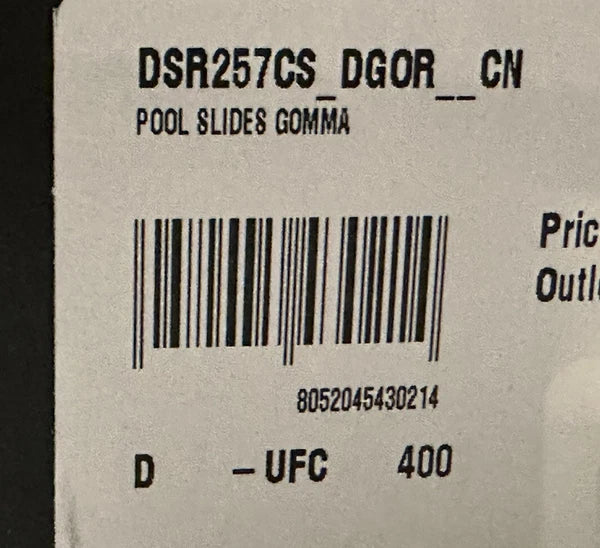 Versace Pool Slides Gomma Sandal Flip Flops Rubber Women Sz 40 (US 10) Authentic