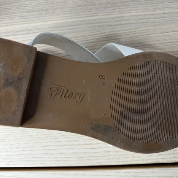 FITORY Women Flat Sandals With Casual Fashion Slides Open Toe Strap Zipper 8