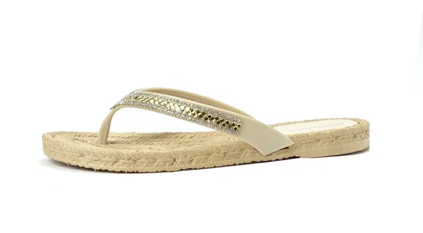 NEW Women's Fashion Glitter Thong Flip Flop Rhinestone Sandals Soft Rubber Sole