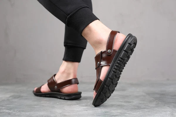 Mens Open Toe Sandals Slingback Slippers Summer Flat Beach Casual Fashion Shoes