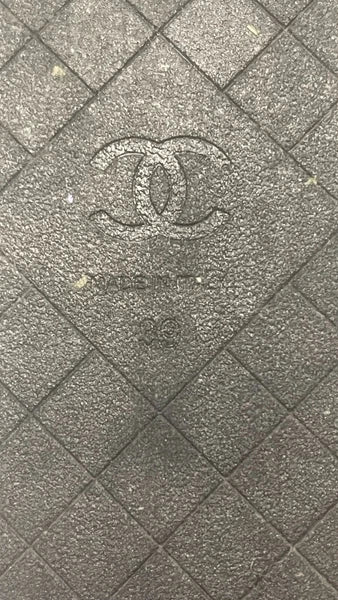 Chanel Coco Slides Black Size 39 Rubber Fabric Logo Sandals G34729 Women’s