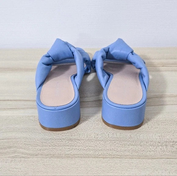 Stuart Weitzman Playa 35 Knot Leather Slide Sandals Size 6.5