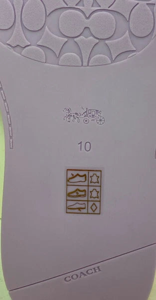 Coach Brooklyn Leather Sandals Violet Lilac Purple Twist Knot Slides Women's  10