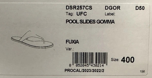 Versace Pool Slides Gomma Sandal Flip Flops Rubber Women Sz 40 (US 10) Authentic