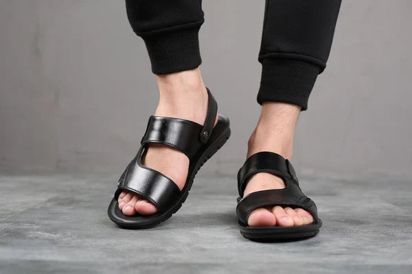 Mens Open Toe Sandals Slingback Slippers Summer Flat Beach Casual Fashion Shoes