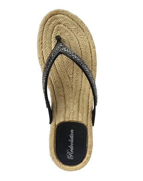 NEW Women's Fashion Glitter Thong Flip Flop Rhinestone Sandals Soft Rubber Sole