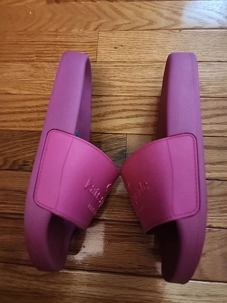 Kate Spade New York Sunny Logo Pink Slip-On Slide Sandal Women’s Sz 7/EUC
