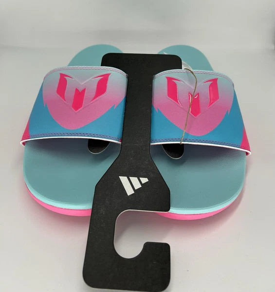 New Adidas Adilette Comfort Messi Size 8 Men’s Slides Sportswear Style JR6326