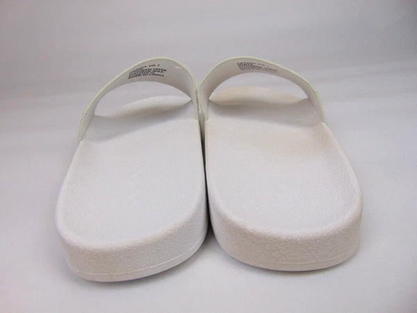 Bebe Womens Fraida Glitter Slide Fashion Sandals Flats Size 7.0 M, White Glitte